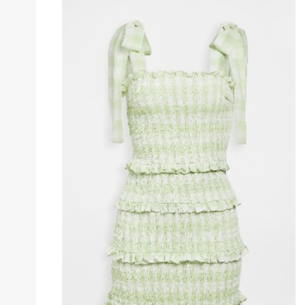 Charina Sarte Green Gingham Dress